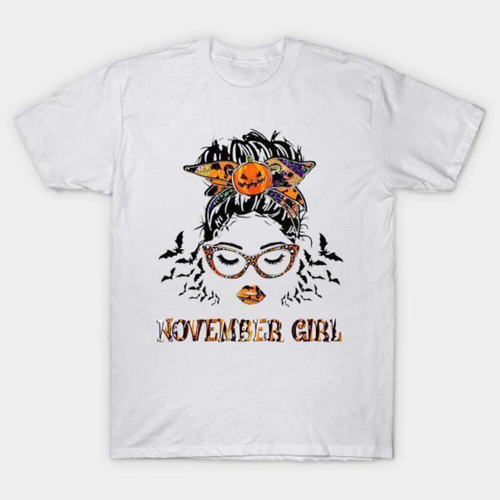 Happy Halloween November Girl Bats Tshirt